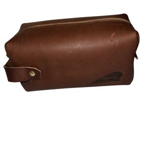 Indian Motorcycles Brown Leather Travel Bag Pouch
